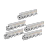 Homoyoyo 5pcs Foldable Hair Brush Double-headed Wide Tooth Comb Portable Compact Travel Styling Tool for Men and Women Quick Touchups the Go Gray Design