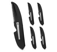 Homoyoyo 5pcs Folding Beard Comb for Men Small Portable Travel Mustache Comb Smooth Hair Styling for Everyday Grooming