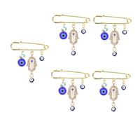 Homoyoyo 5pcs Gold Brooch Pin Lapel Buckle Women Cardigan Shawl Pin Festival Decor