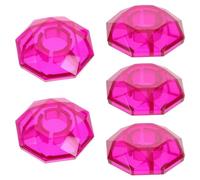 Homoyoyo 5pcs Guitar Pedal Footswitch Caps Purple Diamond Pattern 10mm Inner Diameter Foot Nail Protector for Guitar Effect Pedal Accessories