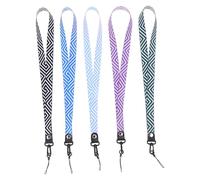 Homoyoyo 5pcs Hanging Lanyards with Keychain Clips for Employee Cards Cover Easy Install Neck Straps for Work Badge Holders Travel and Outdoor Use and Multi-functional Random Color