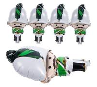 Homoyoyo 5pcs Inflatable Foil Nutcracker Balloons Christmas Party Decorations Cute Xmas Balloon Decor for Wall Table Ceiling Photo Prop