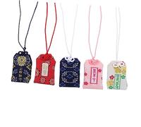 Homoyoyo 5pcs Japanese Style Blessing Bag Omamori Fortune Amulet for Health and Fortune Design Protection Charms for Thoughtful Giving