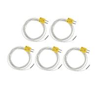Homoyoyo 5pcs K Type Thermocouple Temperature Probe Sensor Lines Glass Fiber Insulated High Precision Heat Resistant Thermometer Probes Compatible with TMC for Measurement