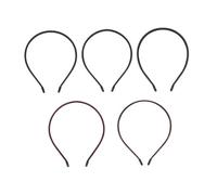 Homoyoyo 5pcs Leather Covered Headbands Simple Solid Hair Accessories Thin Women Girls for Daily Wear Birthday Occasion