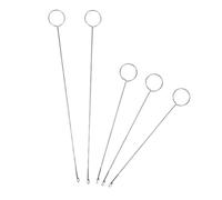 Homoyoyo 5pcs Long Tongue Threader Hook Needle Tools with Locking Mechanism for Secure Fabric Strap and Belt Sewing Metal Drawstring Threaders Compatible with Various Fabric Thicknesses