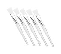 Homoyoyo 5pcs Mask Applicator Brush Soft Nylon Bristles Flexible Flat Head for Even Facial Mud Clay Mask Application Reusable Skin Friendly Beauty Tools