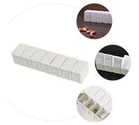 Homoyoyo 5Pcs Mini Weekly Pill Case with Braille Portable Medication Organizer Compartments for Travel and Work Easy Independent Opening Convenient Weekly Dose Planning