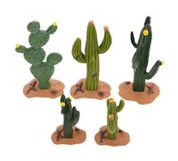 Homoyoyo 5pcs Miniature Cactus Decor Realistic Artificial Plants for Office Home Material Succulent Ornaments Stylish Micro Landscape Centerpieces for Indoor Decoration