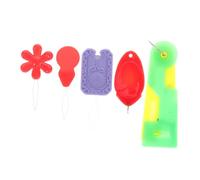 Homoyoyo 5pcs Needle Threaders for Hand and Machine Sewing Convenient Plastic Threading Apparatus with Various Shapes Easy Threading Tool for Small Needle Craft Accessories Random Color