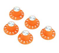 Homoyoyo 5pcs Orange High-profile Guitar Volume Control Knobs Set for Electric Guitar and Bass, Practical Potentiometer Tuning Tone Buttons, Musical Instrument Accessories