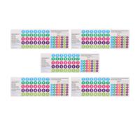 Homoyoyo 5pcs Panpipe Flute Note Stickers for Beginners - Adhesive Music Note Decals for 16/18 Tube Pan Flutes - Colorful Instrument Teaching Stickers for Music Practice