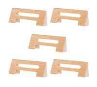 Homoyoyo 5pcs Professional Sanxian Bridge for Traditional Chinese Three-string Instrument, Hollow Aged Bamboo Construction Tone Enhancement and Artistic Beauty, for Traditional Folk Music