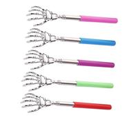 Homoyoyo 5Pcs Retractable Back Scratcher Portable Manual Itch Relief Tool Lightweight Stainless Steel Body Scratcher for Travel Home Office Use