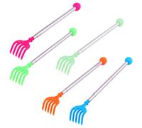 Homoyoyo 5pcs Retractable Back Scratching Tool Set with Plastic and Stainless Steel, Smooth and Easy to Carry, Portable Itch-Relief Scratcher for Home Relaxation and Comfort Random Color