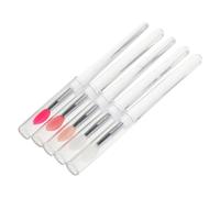 Homoyoyo 5pcs Retractable Silicone Lip Brush with Soft Bristles for Lip Gloss Lipstick Blending Eyeshadow and Glitter Application Portable Beauty Tools for Precise Makeup Touch-ups