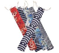 Homoyoyo 5pcs Reusable -Cotton Drawstring Bags for Tableware Packing Chopsticks Wrapping Bags and Drawstring Portable Cutlery Storage Pockets for Back to School Party and Occasions