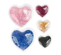 Homoyoyo 5pcs Reusable Heart Shaped Cooling Eye Pads Dual Temperature Gel Patches for Eye Fatigue Relief and Under Care Conforming Design for Facial Comfort