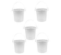 Homoyoyo 5pcs Round Pp Storage Bucket Wash Pen Use Bucket Tall for Painting Collapsible Beach Essentials Small