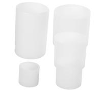 Homoyoyo 5PCS Silicone Cylinder Candle Molds for DIY Crafts Reusable Round Pillar Moulds in Multiple for Resin Casting Handmade Candle Making and Home Decoration