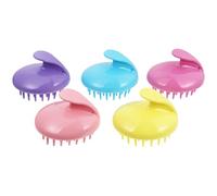 Homoyoyo 5pcs Silicone Hair Scalp Massage Combs Soft Ergonomic Shampoo Brushes for Scalp Care and Dandruff Removal Eco-Friendly Material for Relaxing Home Hair Treatment