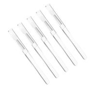 Homoyoyo 5pcs Silicone Lip Brush with Transparent Handle Soft Reusable Makeup Applicators for Lipstick Lip Gloss Eyeshadow Portable and Lightweight Beauty Tools for Safe Gentle Application