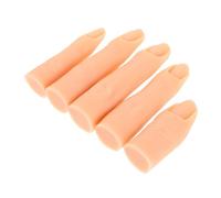 Homoyoyo 5pcs Silicone Practice Hand Mannequin for Nails Movable Joints Nail Training Finger DIY Art Display Model False Practice Hands for Beginners