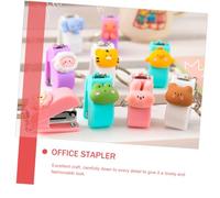 Homoyoyo 5Pcs Small Cartoon Keychain Staplers Portable Mini Handheld Office Supplies with Staples Cute Animal Designs for School Home and Work Accessories