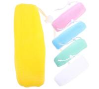 Homoyoyo 5pcs Soap Pouch and Scrubbing Net Set Foam Maker for Handmade Soap Storage Bath and Travel Use