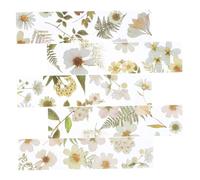 Homoyoyo 5pcs Transparent Pet Floral Bookmarks with Daisy Chrysanthemum Peach Blossom Dandelion Designs for Book Lovers Teachers Students White Botanical Plant Markers for Reading Gifts