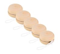 Homoyoyo 5Pcs Wooden DIY Yo Yo Balls Unpainted Craft for Cognitive Play Creative Graffiti Decorations Safe Natural Wood Students Suitable for Home and Party Fun