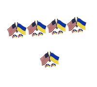 Homoyoyo 5sets 3pcs Flag Brooch United States Friendship Pins Versatile National Accessories for Clothing Bags and Hats Craftsmanship and Unique Design 3pcs*5