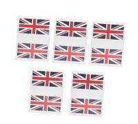 Homoyoyo 5sets British Flag Face Stickers Temporary Country Stickers for Football Match Decor Fans