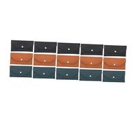 Homoyoyo 5sets Pu Envelope Wallet Stylish Card Holder for Men Purse for Business Daily Use Black Brown Green for Travel Office Shopping More 3pcs*5
