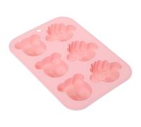 Homoyoyo 6-Cavity Pink Silicone Sheep Shape Mold for Chocolate Candy Baking, Small Handmade Sheep Craft DIY Fondant and Cake Decorating Tool