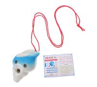 Homoyoyo 6 Holes Ceramic Ocarina Musical Instrument with Portable Conch Shape Design, Creative and Unique for Beginners Practice and Boys and Girls Playing Style