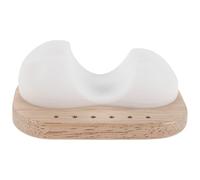 Homoyoyo 6 Holes Nail Drill Bits Holder Wooden Base Silicone Storage Stand for Manicure Tool Organizer Nail Art Drill Handle Cradle for Desk Accessories