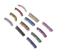 Homoyoyo 6 Pairs Glitter Lashes Colored Cosplay Eyelashes for Vibrant Eye Looks for Halloween Parties and Costumes Random Color