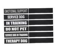 Homoyoyo 6 Pairs Reflective Dog Vest Decals Self-adhesive PU Patches for Pet Harness Training Cool Design for Parties and Walks Comfortable Stickers