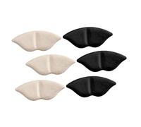Homoyoyo 6 Pairs Women Heel Cushions Soft Suede Heel Grips with Strong Adhesive for High Sneakers Sandals and Sports Shoes to Prevent Sliding and Protect Against Friction
