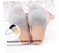 Homoyoyo 6 Pairs Women Invisible Ice Short Socks with Heel Breathable Lightweight Comfortable Socks for Summer Low Cut Hosiery in Gray Black Nude