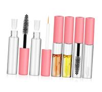 Homoyoyo 6 Pcs Refillable Mascara Tubes with Wands Screw Caps Cosmetic Containers for Eyelash Eyebrow Lip Gloss Lightweight Portable for Travel and Daily Use