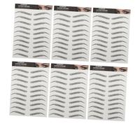 Homoyoyo 6 Sheets 3D Hair-Like Eyebrow Tattoos, Waterproof Transfer Stickers, Black Temporary Brows for Makeup Enthusiasts, Seamlessly Blend, No-Pain Beauty Tool