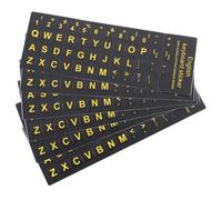 Homoyoyo 6 Sheets Keyboard Stickers for Computer and Notebook, Universal English Pvc Letter Decals, Black, High Durability, Practical Everyday Usage
