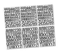 Homoyoyo 6 Sheets of Black Vinyl Alphabet Wall Sticker Decals, Self-Adhesive Letter Stickers for Wall Decoration and Bedroom, Learning Aid Resistant to Tear and Wear, for Early Learners