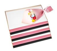 Homoyoyo 60 Sheets Flower Wrapping Paper with Gold Border Floral Bouquet Packaging for Weddings Birthdays and DIY Crafts Sturdy Frosted Design with Translucent Finish Each White Black and
