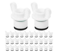 Homoyoyo 60PCS 1/2 Inch Threaded Plastic Hose Plugs White PPR Pipe End Caps Water Hose Stopper Multi-Use Outdoor Garden Accessories
