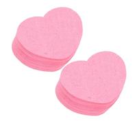 Homoyoyo 60pcs Heart Compressed Sponges for Face Cleansing Gentle Exfoliator Pads for Sensitive Skin Cute Heart Design for Effortless Skincare Travel Friendly Natural Cellulose Sponges