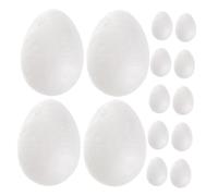 Homoyoyo 60pcs White Foam Easter Eggs for DIY Crafts, 3.5cm X 2.7cm Solid Foam Shapes for Painting and Decorating, Art Supplies and Adults Holiday Projects