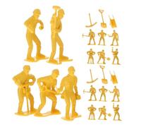 Homoyoyo 63pcs Construction Worker Figurines with Detailed Tools Plastic Engineer Figures for Group Play Enhancing Teamwork and Problem Solving Skills in Educational Roleplaying Activities